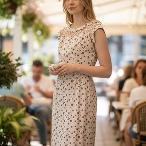 Elegant Polka Dot Dress